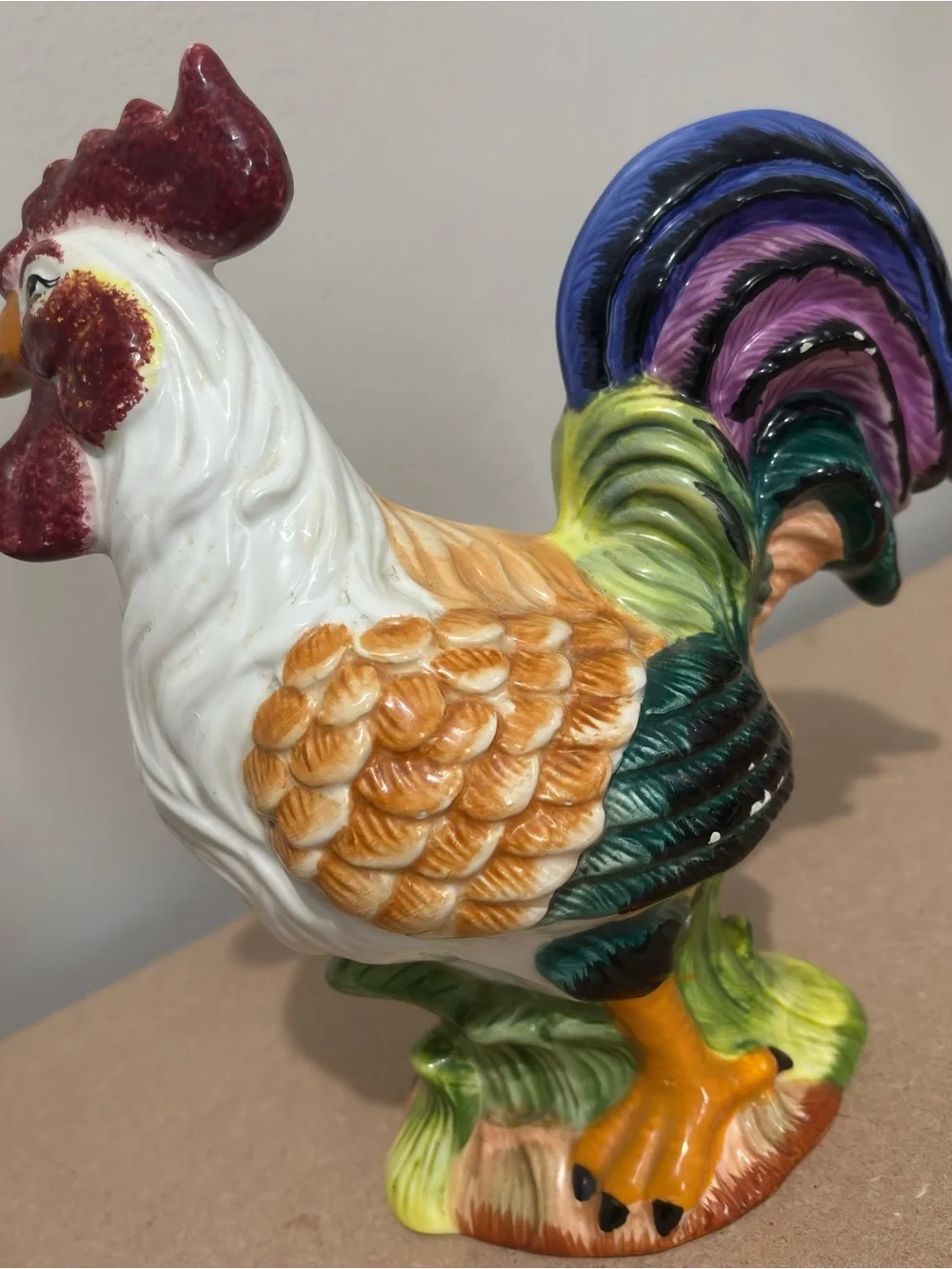 Vintage Rooster Decor Home Accent 90s Cottage Kitchen Decor